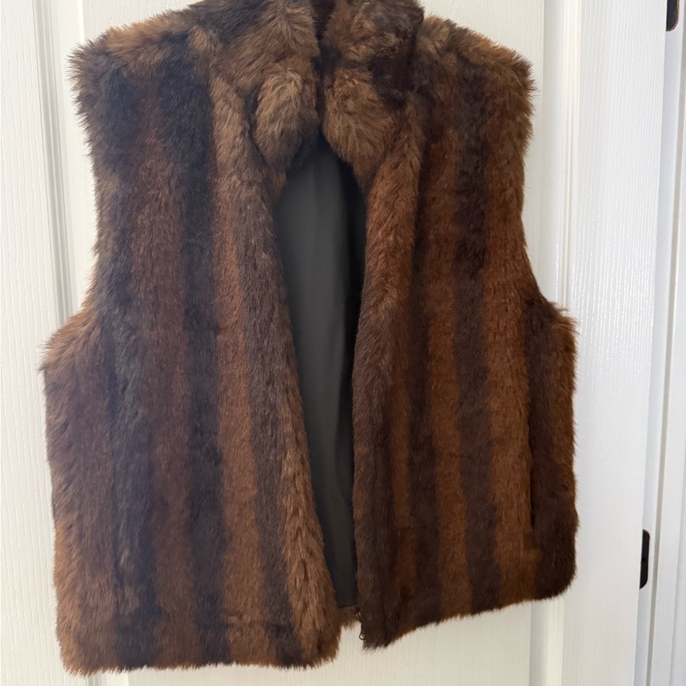 Brown Faux Fur Vest